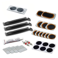 DIY Vulcanizing Patches Bike Tire Repair Kit Motorcycle Cycling MTB Road Mountain Bicycle Inner Tube Puncture Patch Metal Rasp Rubber Glue Valve Lever. 