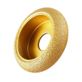 High Quality 75mm Stone Edging Wheel Chamfering Tool Roman Slotted Angle Grinder Grinding Head Durable Brazed Diamond Angle Grinder Grinding Disc. 