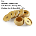 High Quality 75mm Stone Edging Wheel Chamfering Tool Roman Slotted Angle Grinder Grinding Head Durable Brazed Diamond Angle Grinder Grinding Disc. 