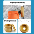 High Quality 75mm Stone Edging Wheel Chamfering Tool Roman Slotted Angle Grinder Grinding Head Durable Brazed Diamond Angle Grinder Grinding Disc. 