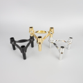New Metal Molecular Structure Candle Holder Nordic Silver Candle Stand Triangle Candlestick Gift. 