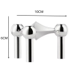 New Metal Molecular Structure Candle Holder Nordic Silver Candle Stand Triangle Candlestick Gift. 