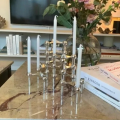 New Metal Molecular Structure Candle Holder Nordic Silver Candle Stand Triangle Candlestick Gift. 