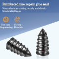10Pcs Durable Tire Puncture Repair Tire Repair Nail Big Small Size Rubber Self-Tapping Screw Black Soft Vacuum Tyre Nails Car Motorcycle Truck Scooter Bike. 