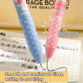 4PCS/Box NEW ST Tip Gel Pen Quick Drying Press Type Ballpoint Pen with Fragrance 0.5mm Black Ink Neutral Pen School Office. 