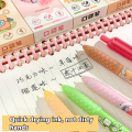 4PCS/Box NEW ST Tip Gel Pen Quick Drying Press Type Ballpoint Pen with Fragrance 0.5mm Black Ink Neutral Pen School Office. 