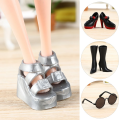 30cm Dolls Daily Wear for 11.5" Doll High Heels Foot Flat Shoes Sneakers Cool Sunglasses. 