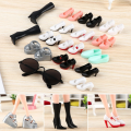 30cm Dolls Daily Wear for 11.5" Doll High Heels Foot Flat Shoes Sneakers Cool Sunglasses. 