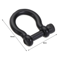 Stainless Steel Shackle Fob Screw Joint Connector Solid Carabiner D Bow Staples Keychain Hook Key Ring. 