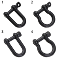 Stainless Steel Shackle Fob Screw Joint Connector Solid Carabiner D Bow Staples Keychain Hook Key Ring. 