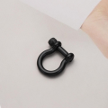 Stainless Steel Shackle Fob Screw Joint Connector Solid Carabiner D Bow Staples Keychain Hook Key Ring. 