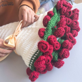 Creative Not Finished Product Rose Bouquet Blankets DIY Folding Handmade Crocheted Bouquet Blanket Crochet Kit Baby Blanket Gift. 
