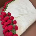 Creative Not Finished Product Rose Bouquet Blankets DIY Folding Handmade Crocheted Bouquet Blanket Crochet Kit Baby Blanket Gift. 