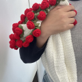 Creative Not Finished Product Rose Bouquet Blankets DIY Folding Handmade Crocheted Bouquet Blanket Crochet Kit Baby Blanket Gift. 