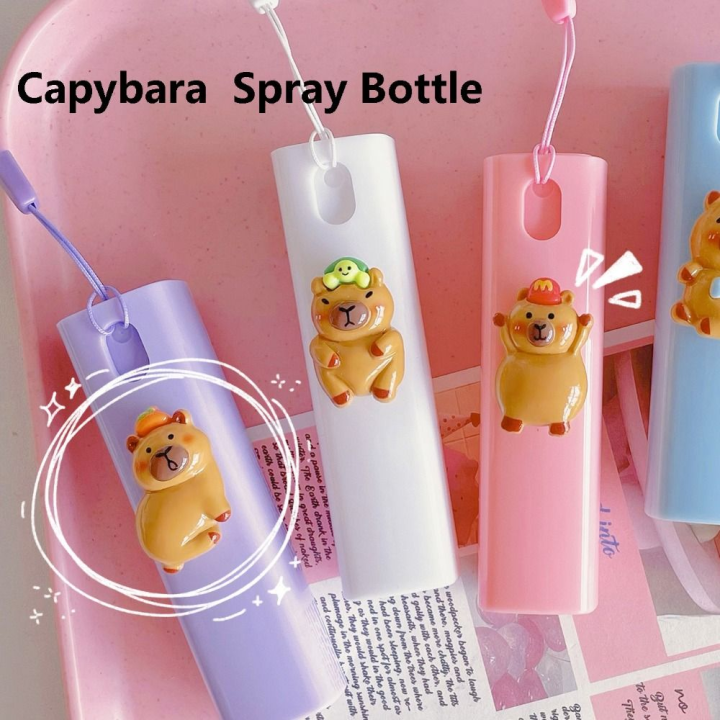 Mini 10ml Capybara Spray Bottle with Hand Strap Empty Cosmetic Refillable Container Liquid Container Portable Perfume Atomizer Spray Tools