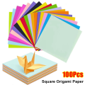 100Pcs Durable Double Side Square Origami Paper 20 Colors Solid Color Folding Paper DIY Colorful Handmade Scrapbooking Craft Decor. 