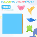 100Pcs Durable Double Side Square Origami Paper 20 Colors Solid Color Folding Paper DIY Colorful Handmade Scrapbooking Craft Decor. 