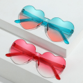 Funny Candy Color Gradient Lenses Heart-shaped Sunglasses Shades Heart Glasses Party Sun Glasses. 