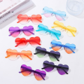 Funny Candy Color Gradient Lenses Heart-shaped Sunglasses Shades Heart Glasses Party Sun Glasses. 
