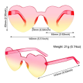 Funny Candy Color Gradient Lenses Heart-shaped Sunglasses Shades Heart Glasses Party Sun Glasses. 
