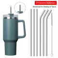 1Pcs New Straight Bent Stainless Steel Straws Silver Drinking Cup Straw Reusable 6mm 8mm Replacement Straw for Stanley 30oz 40oz Tyeso Cup. 