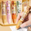 Cartoon Pattern Capibara Eraser Stick Replaceable Core Retractable Eraser Ultra-clean Without Traces or Debris Push Pull Eraser School Office. 
