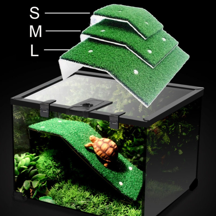 Slope Resting Basking Turtle Basking Platform Habitat Decor Floating Island Moss Aquarium Accessories