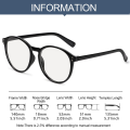 -1.0~-4.0 Unisex Brown/Black/Leopard Print Round Frame Anti Blue Light Flat Mirror Eyewear Myopia Glasses Eyeglasses. 