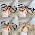 -1.0~-4.0 Unisex Brown/Black/Leopard Print Round Frame Anti Blue Light Flat Mirror Eyewear Myopia Glasses Eyeglasses. 