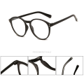 -1.0~-4.0 Unisex Brown/Black/Leopard Print Round Frame Anti Blue Light Flat Mirror Eyewear Myopia Glasses Eyeglasses. 