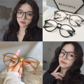 -1.0~-4.0 Unisex Brown/Black/Leopard Print Round Frame Anti Blue Light Flat Mirror Eyewear Myopia Glasses Eyeglasses. 