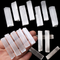 Raw Gemstone Reiki Energy Jewelry Making Crystal Quartz Natural Gypsum Sticks Healing Stone White Selenite Wand. 