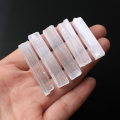 Raw Gemstone Reiki Energy Jewelry Making Crystal Quartz Natural Gypsum Sticks Healing Stone White Selenite Wand. 