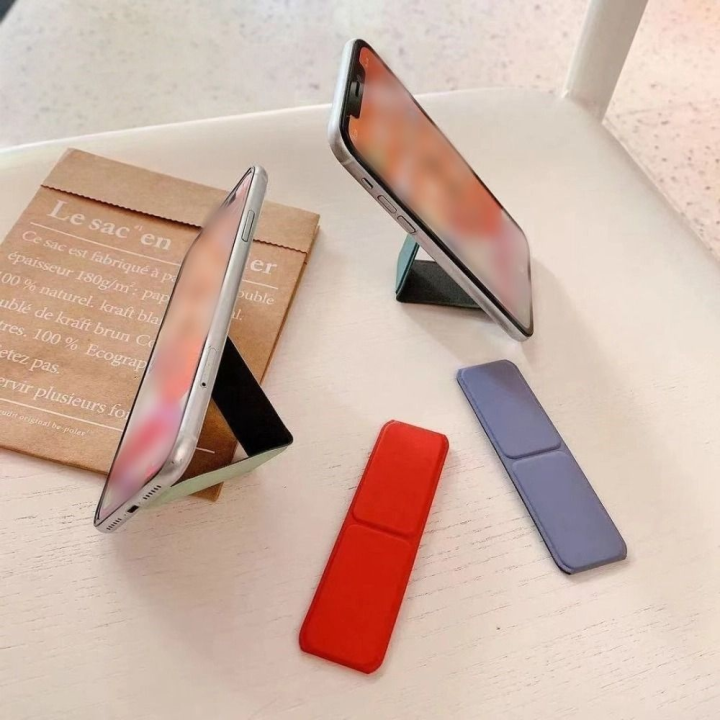 New Simple Design Desktop Phone Stand Folding Solid Color Push Pull ...