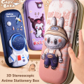 High Quality 3D Pencil Case EVA Labubu/Sanrio Pen Bag Waterproof Double Layers Pen Box School Office. 