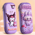 High Quality 3D Pencil Case EVA Labubu/Sanrio Pen Bag Waterproof Double Layers Pen Box School Office. 