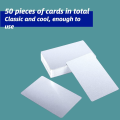50 Pcs Multifunctional Aluminum Metal Business Cards Sliver 86x54 mm/2.13*3.39 Inch Aluminum Sheet Rectangle Aluminum Card Blanks Office. 