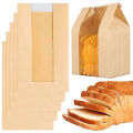 Premium Quality Paper Paper Bread Bags 13.7x8.2x3.9 Inch Bread Bags Bread Bags for Homemade Bread Sourdough Homemade Bread. 