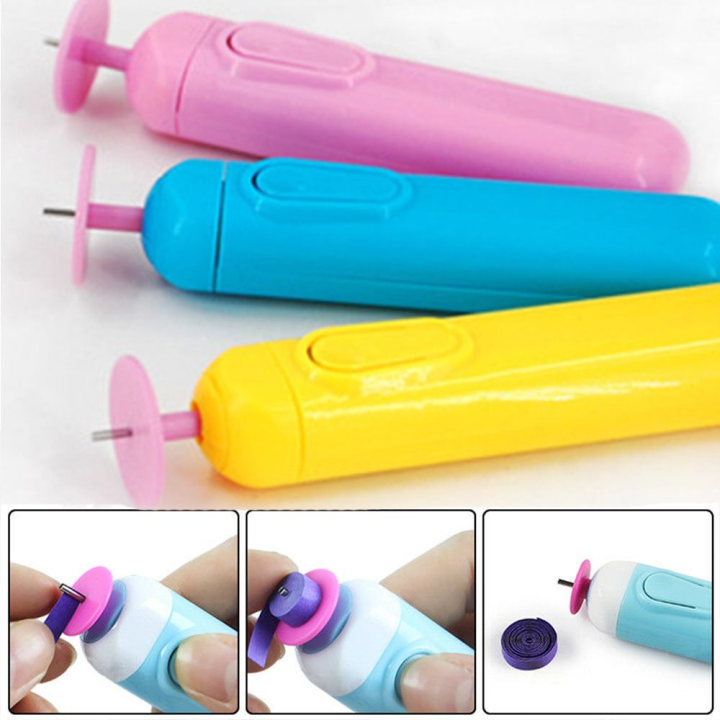 Random color New Craft Practical DIY Curling Winder Tool Clear Paper Quilling Electric Quilling Pen