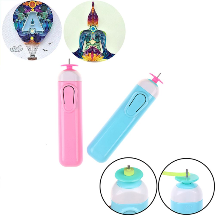 Random color New DIY Craft Practical Clear Curling Winder Tool Paper Quilling Electric Quilling Pen