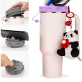 Replacement Multifunctional Cup Lid Cover Silicone Dustproof Tumbler Lid Leak Proof Accessories Straw Cap for Stanley 40oz. 