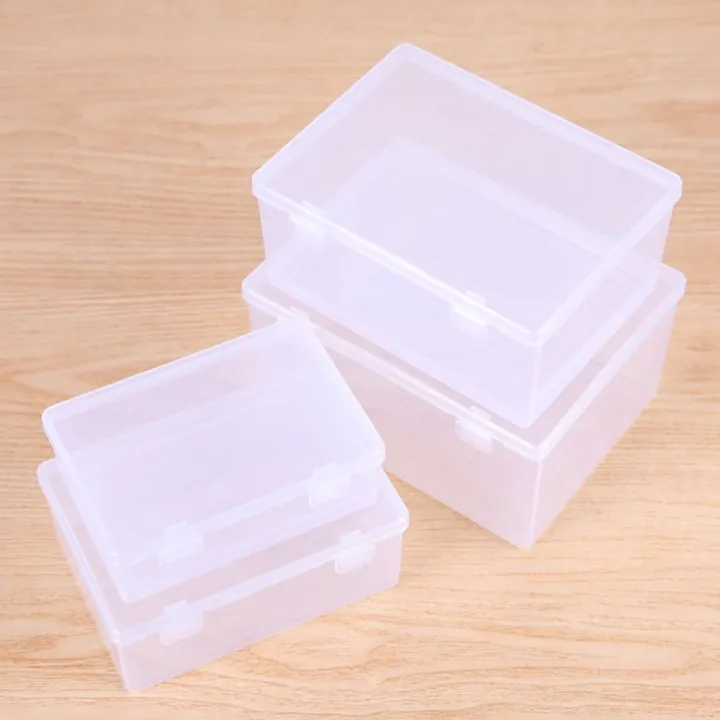 1Pcs Dustproof Thickened Storage Box Portable Rectangle Flip Box Small ...