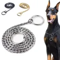 Pet Training Supplies Metal Choke Pet Show Collar Pet Pincher Chain Dog Collar Snake Chain Copper Pinch Collar. 
