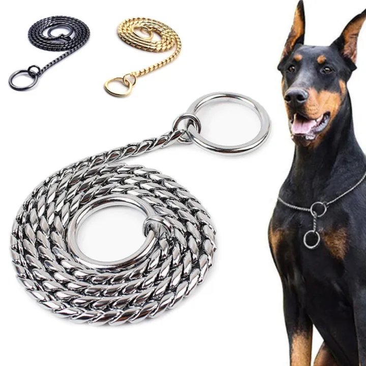 Pet Training Supplies Metal Choke Pet Show Collar Pet Pincher Chain Dog Collar Snake Chain Copper Pinch Collar