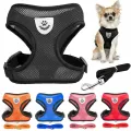 Pet Supplies Chihuahua Pug Bulldog Mesh Fabric Puppy Vest Pet Harness Dog Leash Collar. 