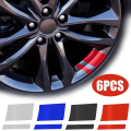 6Pcs Universal PVC Car Wheel Sticker Safety Decoration Self-adhesive Sign Tape DIY Warning Decals Motorcycle. 