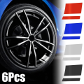 6Pcs Universal PVC Car Wheel Sticker Safety Decoration Self-adhesive Sign Tape DIY Warning Decals Motorcycle. 