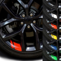 6Pcs Universal PVC Car Wheel Sticker Safety Decoration Self-adhesive Sign Tape DIY Warning Decals Motorcycle. 