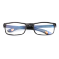 Vision Care Ultralight PC Frame Folding Reading Glasses Presbyopia Eyeglasses Flat Mirror Eyewear Anti-UV Blue Rays. 