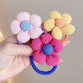 Fashion High Elastic Flower Hair Rope 3D Cartoon No Harm Hair Loop Cute Ponytail Korean Headband for Meatball Head. 